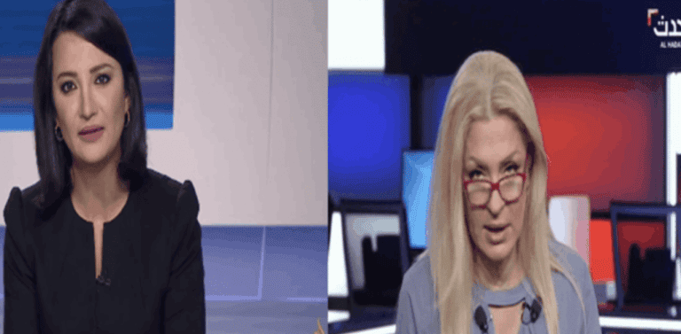 سجال حاد وتبادل للشتائم بين مذيعة “الجزيرة” غادة عويس ومذيعة “العربية” نجوى قاسم.. سبب الخلاف غادة عويس ونجوى قاسم watanserb.com