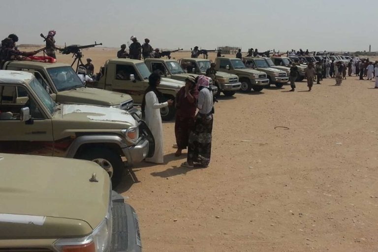 المواجهة المسلحة اقتربت .. استنفار قبلي واسع بالمهرة الحدودية مع عُمان بسبب ما قامت به القوات السعودية استنفار في المهرة watanserb.com