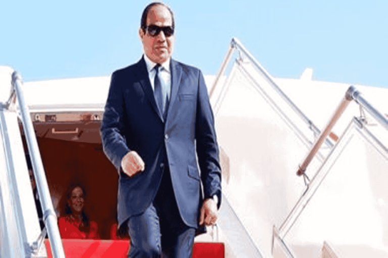 استقبال السيسي في المطار watanserb.com