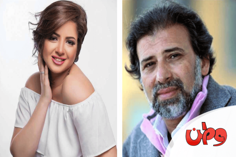منى فاروق مع خالد يوسف watanserb.com