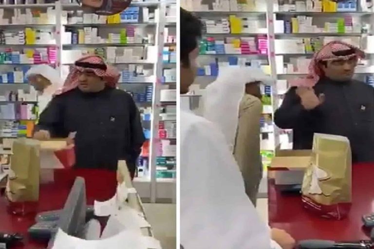 لحظة انفعال وزير التجارة الكويتي من عامل صيدلية خالف تعليمات الحكومة كورونا في الكويت watanserb.com