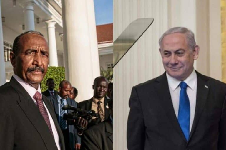 مسؤول عسكري سوداني كبير يفضح الإمارات ويكشف دورها في اللقاء التطبيعي بين “البرهان” و”نتنياهو” نتنياهو والبرهان watanserb.com