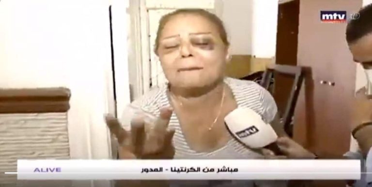 لبنانية تنفجر غاضبة