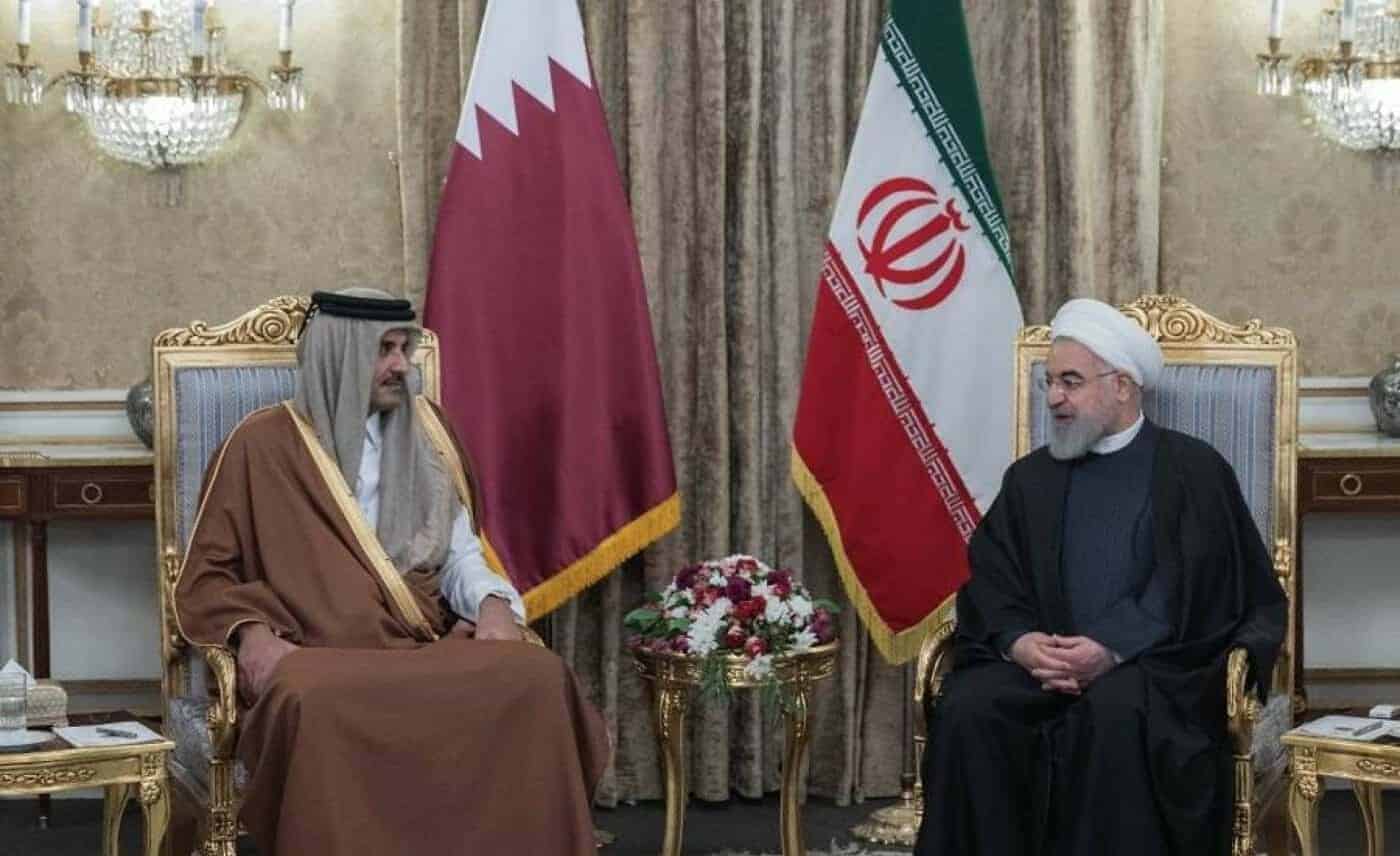حسن روحاني وأمير قطر