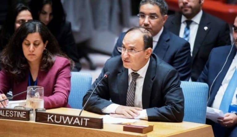 ممثل الكويت في الأمم المتحدة يغضب “المنبطحين” ويهاجم إسرائيل في مجلس الأمن وابن زايد يشد شعره منصور العتيبي مندوب الكويت في الأمم المتحدة watanserb.com