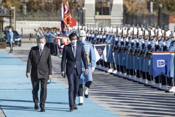 استقبال سلطاني عثماني كبير من أردوغان لأمير قطر watanserb.com