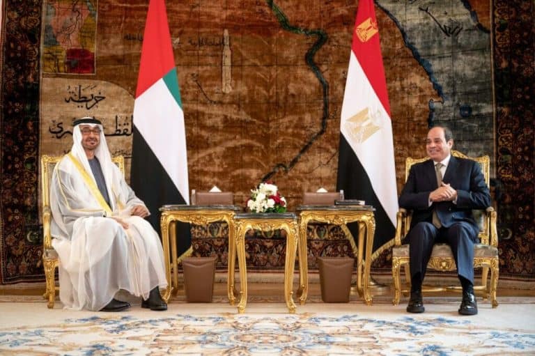 محمد بن زايد والسيسي watanserb.com