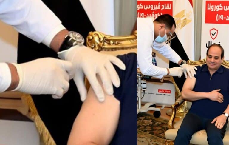 السيسي يتلقى لقاح كورونا بدون ابرة watanserb.com