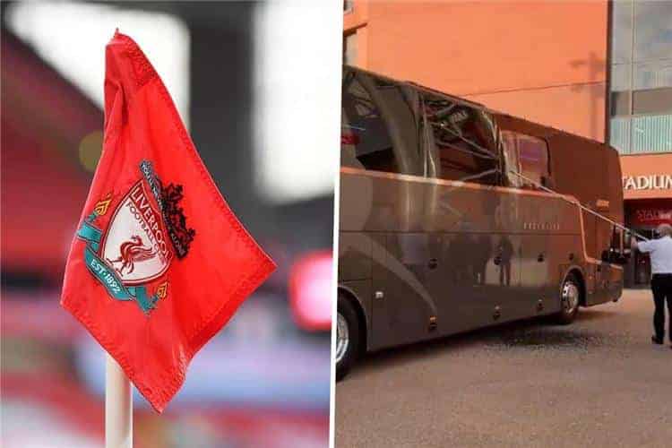 بالفيديو: أثناء استقبالهم .. جماهير ليفربول تحطم حافلة ريال مدريد والنادي يعتذر جماهير ليفربول وتحطيم زجاج حافلة ريال مدريد watanserb.com