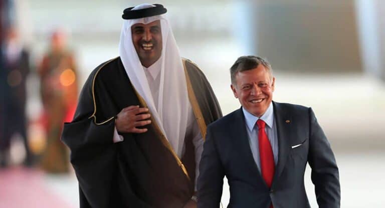 ملك الأردن و أمير قطر watanserb.com