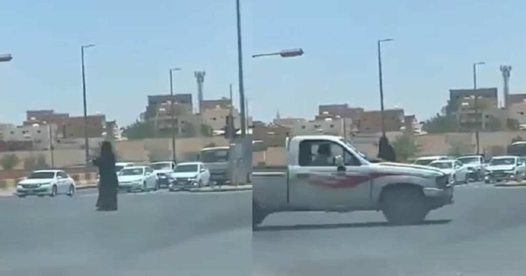 امرأة سعودية تقوم بتنظيم حركة السير بعد انقطاع الكهرباء عن إشارة المرور “فيديو” امرأة سعودية تنظم حركة السير watanserb.com