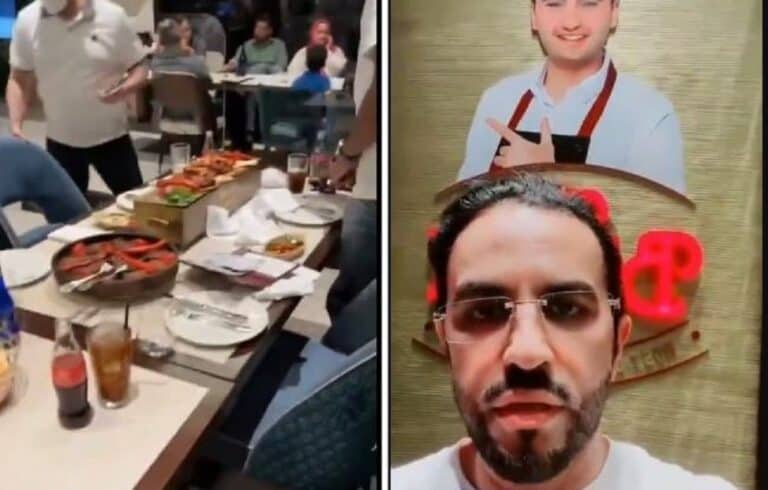موظفة استقبال في مطعم بوراك بدبي تثير غضب محامي سعودي بسبب ما فعلته! (فيديو) مطعم بوراك في دبي watanserb.com