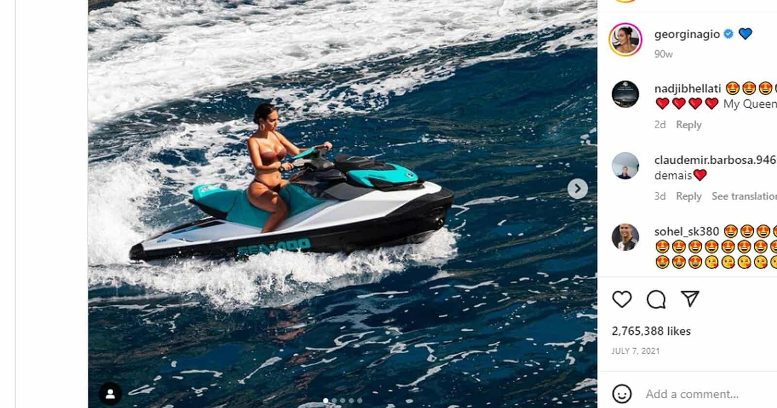 جورجينا تقود جيت سكاي