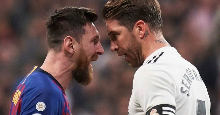 أعداء الأمس أصدقاء اليوم .. شاهد كيف رحب راموس بزميله الجديد ميسي على طريقته الخاصة؟! راموس وميسي watanserb.com