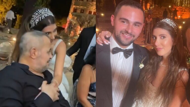 شاهد كيف احتضنت عروس نجل جورج وسوف “حماها” وقبّلته ورقصت معه watanserb.com