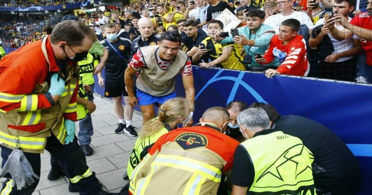 رونالدو يسقط امرأة بضربة قوية .. شاهد ماذا فعل معها؟! رونالدو يسقط امرأة watanserb.com
