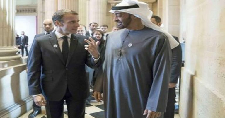 محمد بن زايد وماكرون watanserb.com
