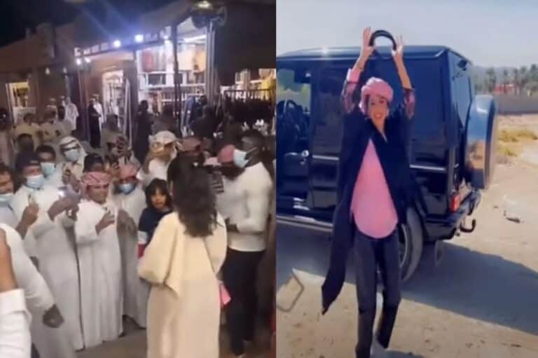 فيديو للسعودية رهف القحطاني الشهيرة بـِ”وذ نكهة” يثير الاستياء! رهف القحطاني وذ نكهة محاطة بالفتية والشبان في نجران watanserb.com