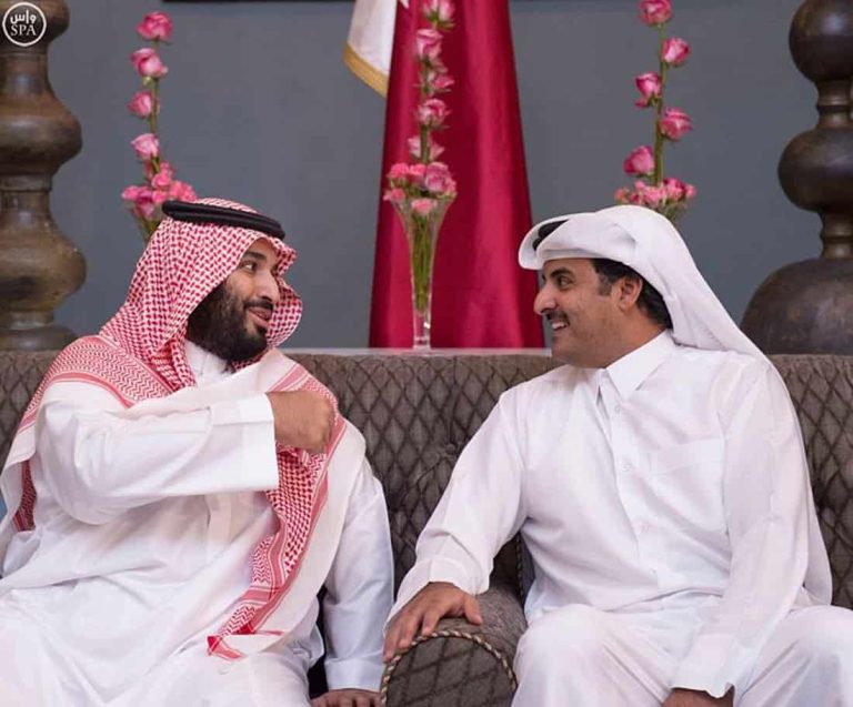 محمد بن سلمان مع الشيخ تميم بن حمد watanserb.com