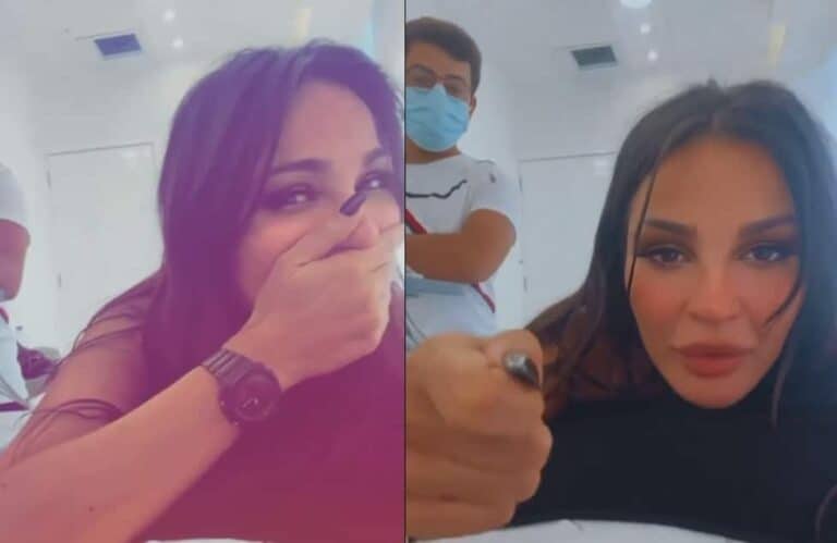 نادين نجيم تثير الجدل بجلسة شد المؤخرة (فيديو) نادين نجيم في جلسة شد المؤخرة watanserb.com