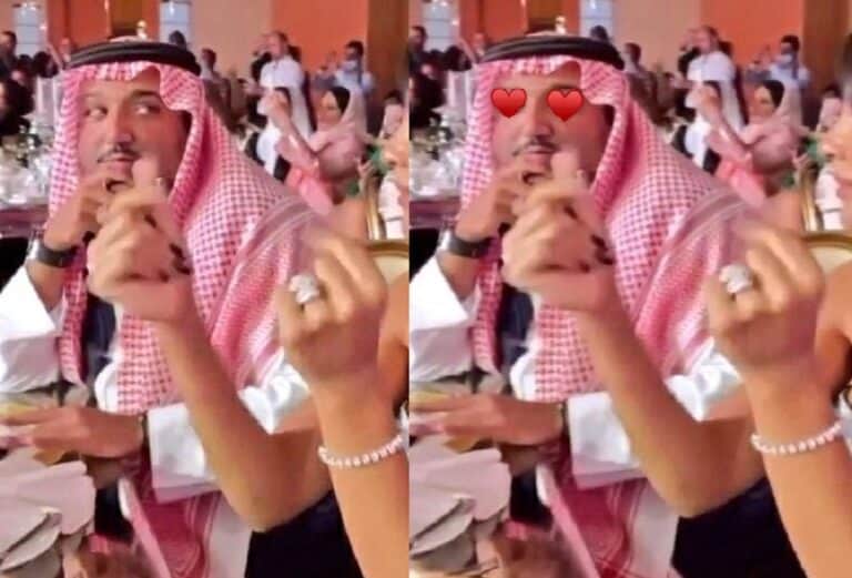 نظرات غريبة من رجل خليجي لنادين نجيم watanserb.com