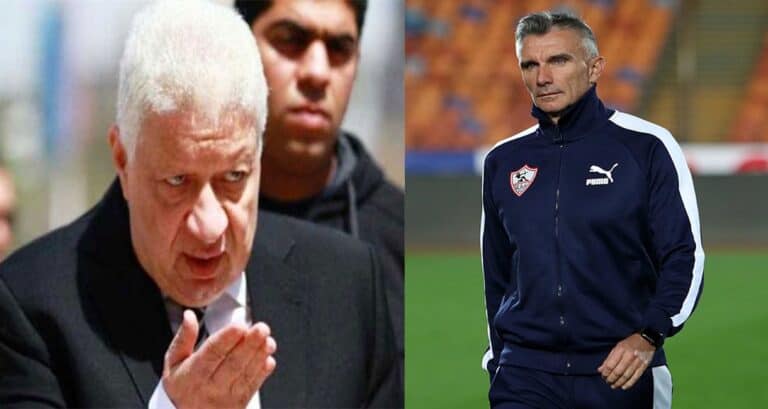 رئيس الزمالك مرتضى منصور وفسخ التعاقد مع المدرب الفرنسي كارتيرون watanserb.com