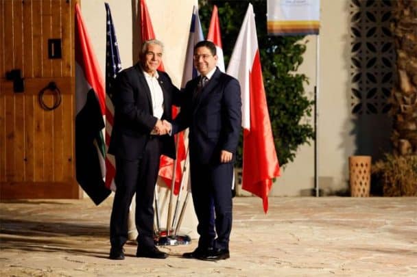 بعد قمة النقب .. إسرائيل تعلن دعمها لخطة الحكم الذاتي المغربية للصحراء الغربية ناصر بوريطة ويائير لبيد watanserb.com