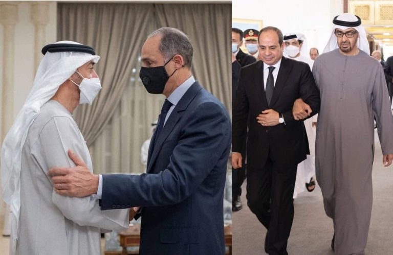 السيسي وجمال مبارك يعزيان محمد بن زايد watanserb.com