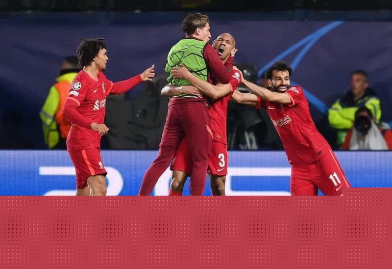 احتفال ليفربول بعد تسجيله الهدف في شباك فياريال watanserb.com