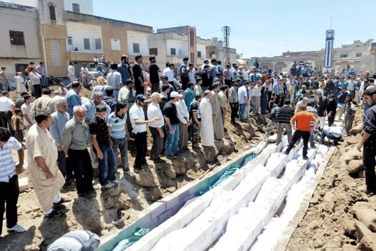 مجرزة الحولة.. اغتصاب جماعي وذبح عوائل بأكملها ووفد الأمم المتحدة “شاهد ما شافش حاجة” مجزرة الحولة watanserb.com