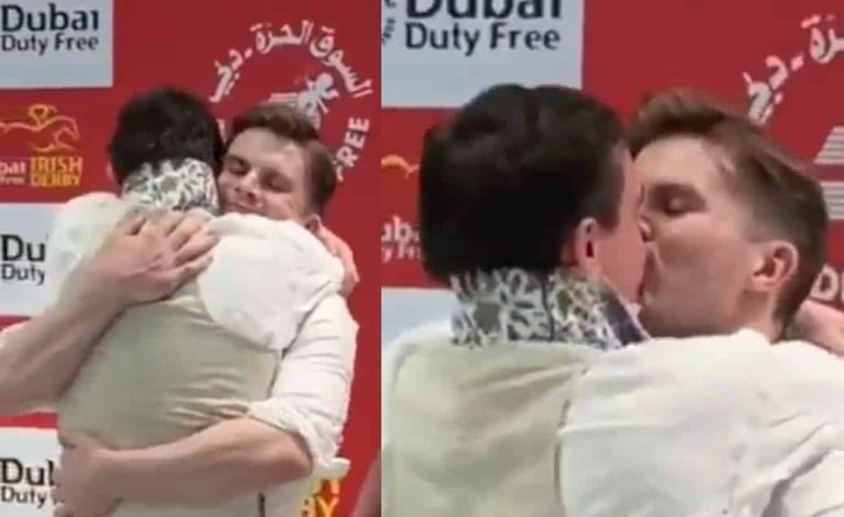 تبادلا الأحضان والقبلات أمام الجميع .. مثلي جنسي يستقبل صديقه في مطار دبي (شاهد) مثلي جنسي يستقبل صديقه في مطار دبي watanserb.com