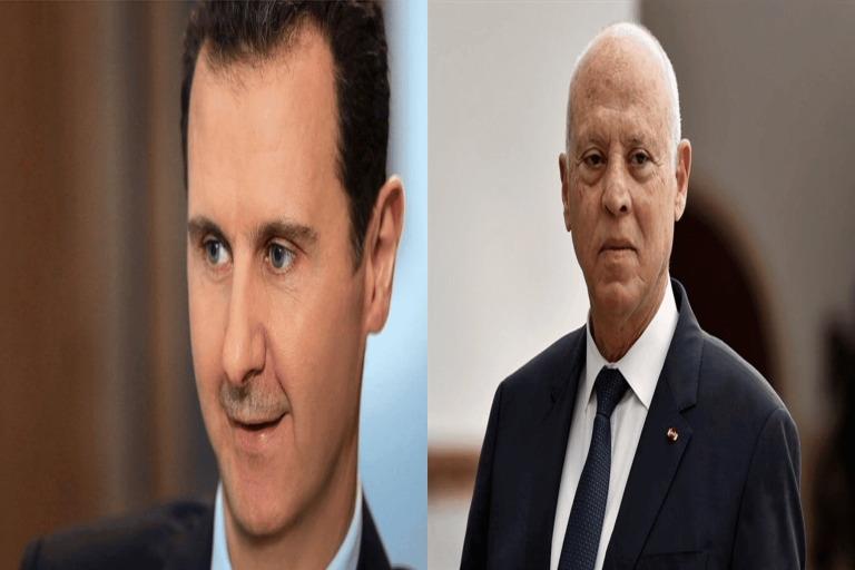 قيس سعيد يبعث برسالة لبشار الأسد ويشكره على “إبادة الشعب السوري” قيس سعيد و بشار الأسد watanserb.com