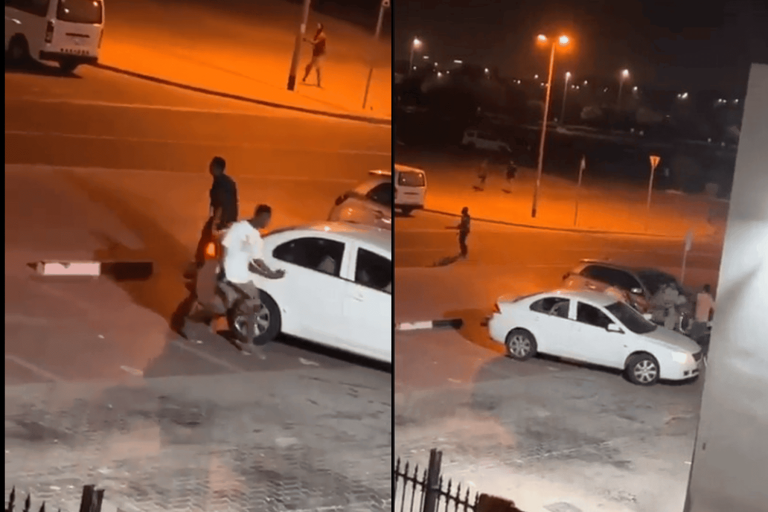 القوز بالإمارات.. بلطجة في دبي وأفارقة يهاجمون المواطنين بأسلحة بيضاء (فيديو) أفارقة يهاجمون المواطنين في الإمارات watanserb.com