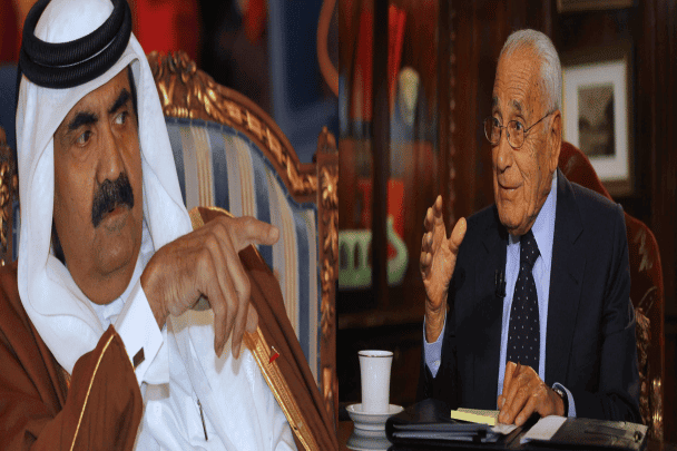 أمير قطر السابق حمد بن خليفة.. هذا ما أخبره به “هيكل” عن “السيسي” قبل 10 سنوات محمد حسنين هيكل وأمير قطر السابق watanserb.com