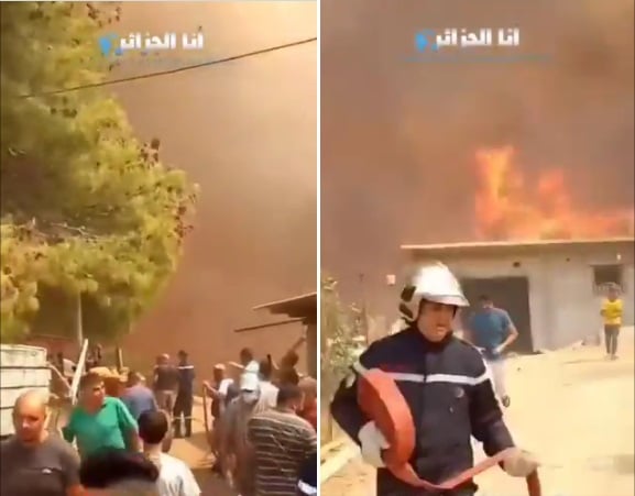 حرائق الجزائر.. أم تعانق ابنتها وتتفحمان وأب يحتضن أولاده الثلاثة ويتحوّلون إلى رماد! حرائق الجزائر watanserb.com