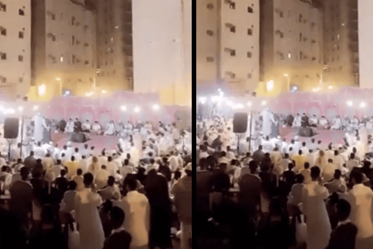 حفل بجوار الحرم المكي يثير غضب السعوديين (شاهد) حفل بجوار الحرم المكي watanserb.com