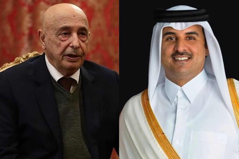 قطر تلعب دور الوساطة في ليبيا وعقيلة صالح يصل الدوحة السبت للقاء الأمير “تميم” عقيلة صالح و الأمير تميم watanserb.com
