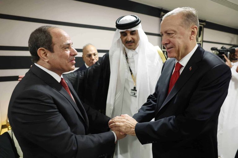 ديبلوماسية عصير المانجا.. هكذا استمال “السيسي” نظيره التركي لمصافحة المونديال! مصافحة أرودغان والسيسي watanserb.com
