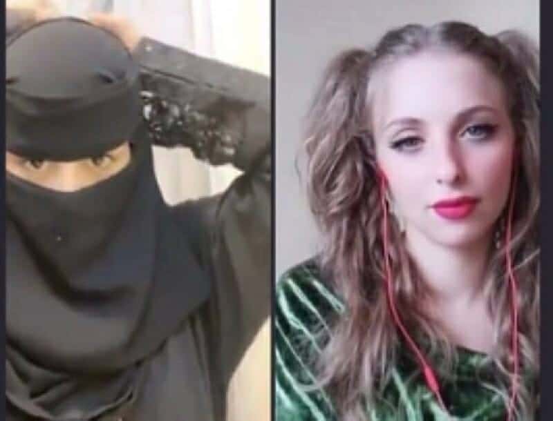 سعودية تنفعل وتخلع النقاب في بث مباشر