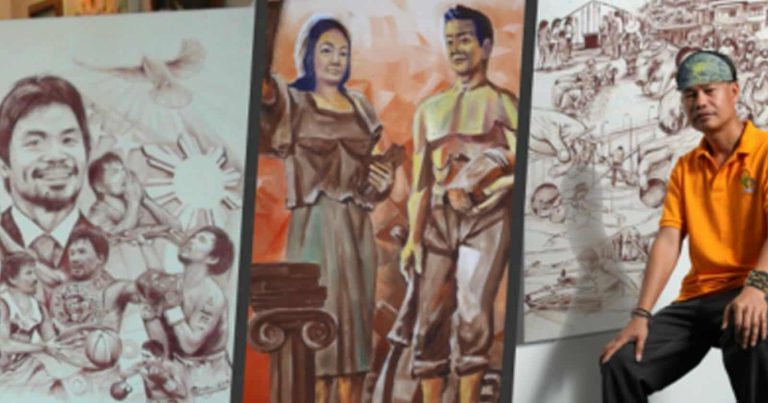 فنان فلبيني يرسم بدمه watanserb.com