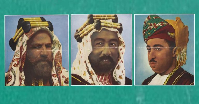 بريطانيا استخدمت صور الحكام العرب ضمن برنامج الدعاية لها أثناء الحرب العالمية الثانية الدعاية البريطانية حكام العرب watanserb.com