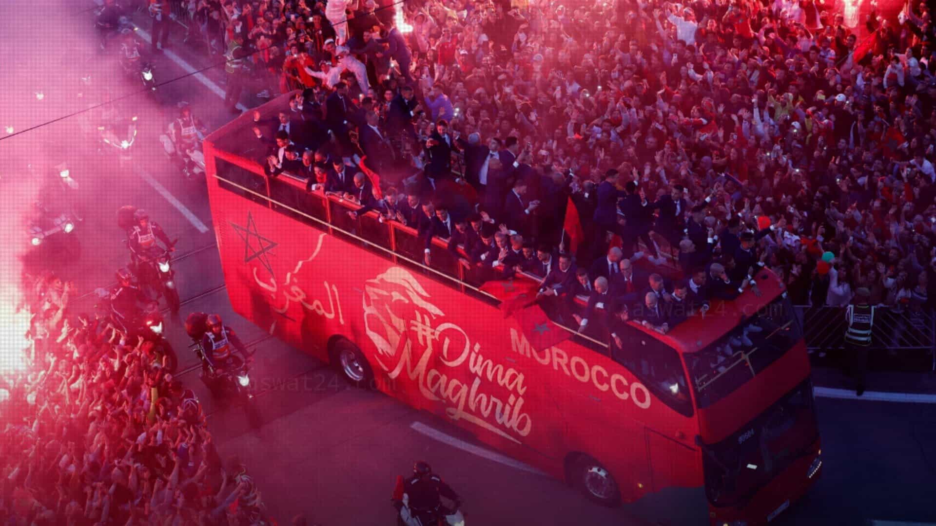 استقبال المنتخب المغربي في المغرب