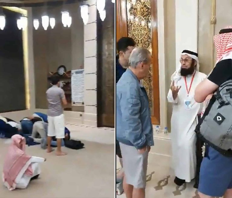 مشجعون أجانب يزورون أحد مساجد قطر ويشاهدون الصلاة.. ورسالة إلى إبراهيم عيسى الدعوة للإسلام في قطر watanserb.com