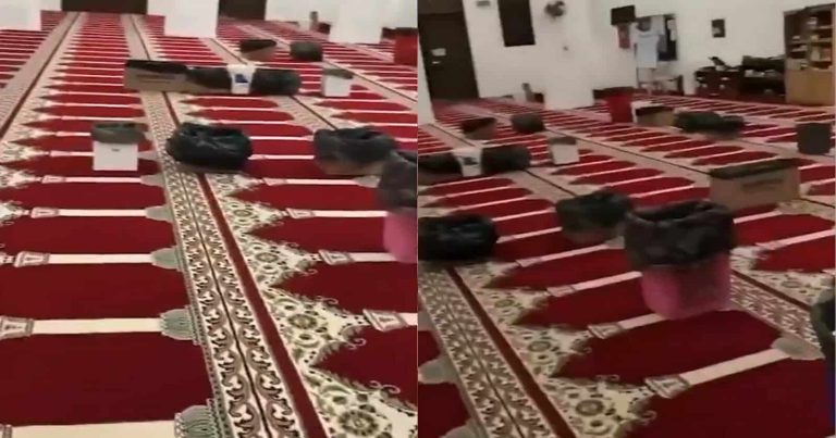 فيديو صادم يُظهر صناديق مخلفات ونفايات تغزو أحد مساجد الكويت صناديق مخلفات في مساجد الكويت watanserb.com
