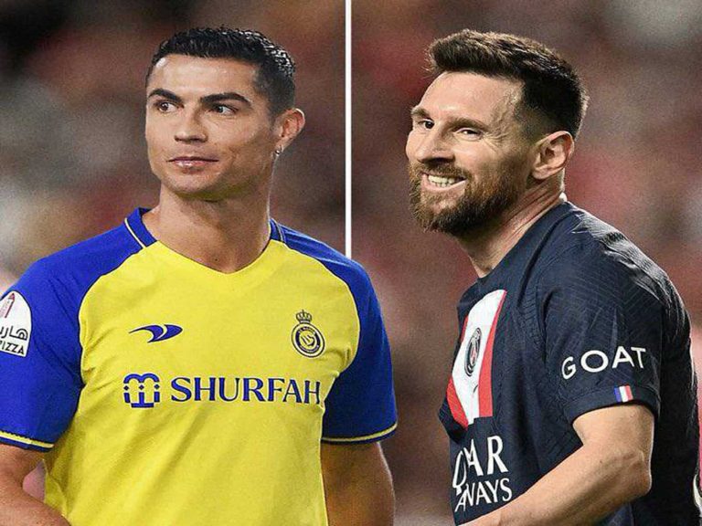 رونالدو وميسي في مباراة النصر والهلال ضد باريس watanserb.com