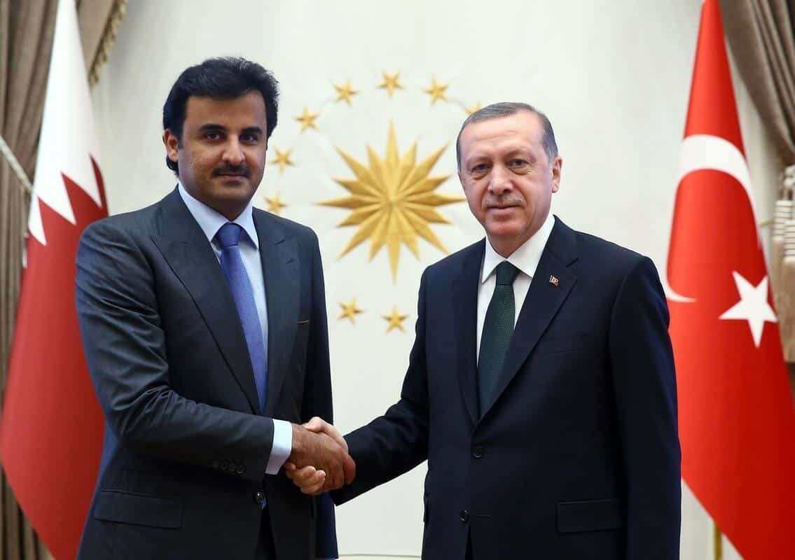 أمير قطر وأردوغان