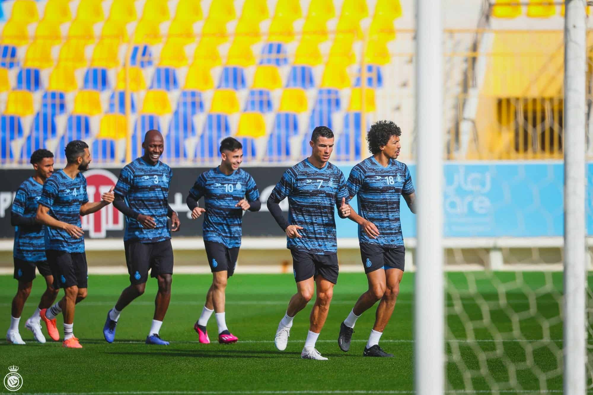 رونالدو في تدريبات النصر السعودي