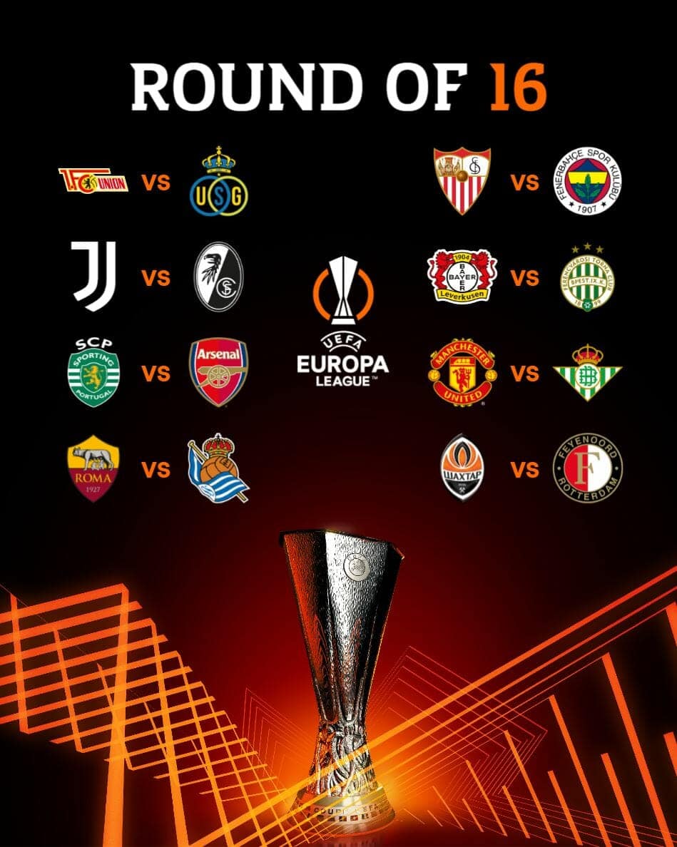 مباريات الدوري الأوروبي دور ال16