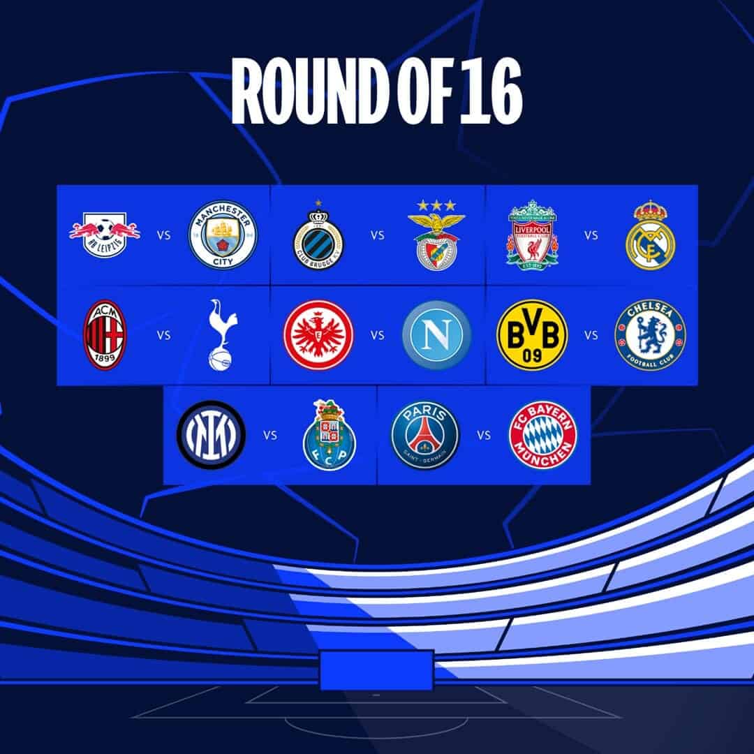 مباريات دوري أبطال أوروبا 2023 دور ال16