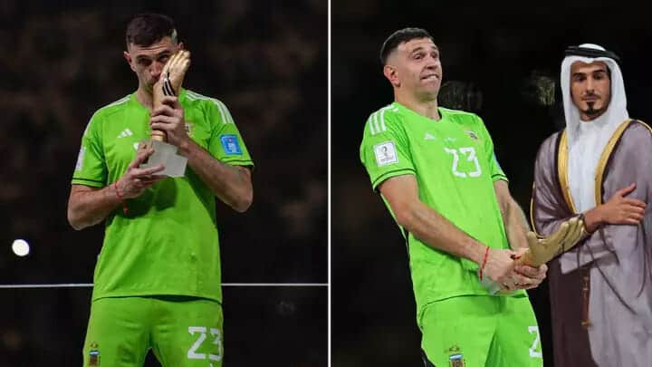 إيميليانو مارتينيز في احتفاله بكاس العالم